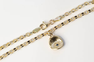 Water Drop Bracelet - Yellow Gold with Blue Sapphire