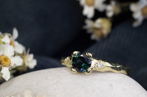 Mira Ring - 14ct Yellow Gold with 0.95ct Green Sapphire