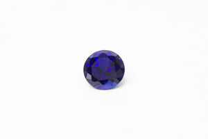 6.5mm 1.35 carat Round-Cut Blue Synthetic Sapphire