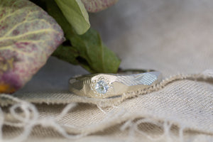 Hestia Ring - Sterling Silver with Topaz