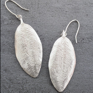 Pohutukawa Leaf Earrings - Sterling Silver