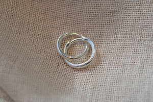 Round Profile Huggie Earrings - 14mm - Sterling Silver