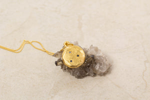 Callisto Pendant - Gold Plated with Sapphires
