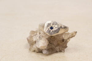 Sirius Ring - White Gold with Blue Sapphire