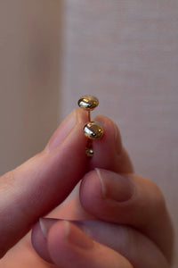 Flat Ball Stud Earrings - 5.8mm - 9ct Yellow Gold