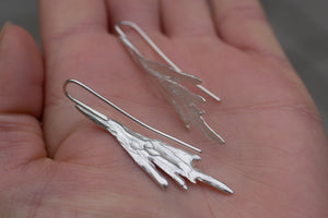 Tanekaha Drop Earrings - Large - Sterling Silver