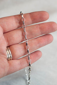 Oval Belcher Necklace Chain - Sterling Silver