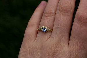 Cybele Ring - 14ct Yellow Gold with Ceylon Sapphire