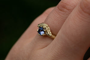 Cybele Ring - 14ct Yellow Gold with Ceylon Sapphire