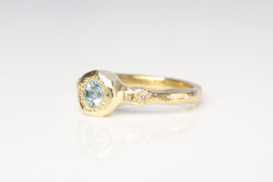 Neve Ring - 9ct Yellow Gold with Blue Topaz