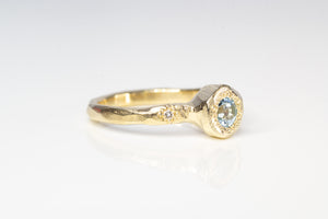 Neve Ring - 9ct Yellow Gold with Blue Topaz