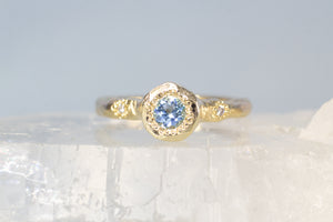 Neve Ring - 9ct Yellow Gold with Blue Topaz