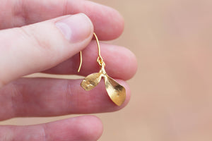 Seedling Drop Earrings - Gold Plated
