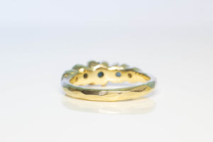 Orion Ring - 9ct Yellow Gold with Blue-Green Sapphires