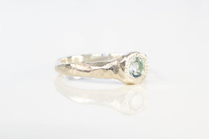 Spring Ring - Sterling Silver with Topaz