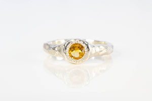 Spring Ring - Sterling Silver with Citrine