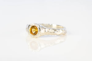 Spring Ring - Sterling Silver with Citrine