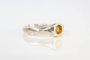 Spring Ring - Sterling Silver with Citrine