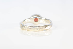 Spring Ring - Sterling Silver with Garnet