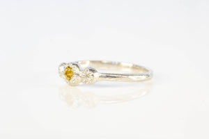 Aura Ring - Sterling Silver with Citrine and Diamonds