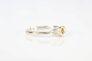 Aura Ring - Sterling Silver with Citrine and Diamonds