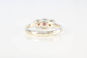 Torci Ring - Sterling Silver with Garnets