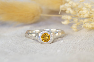 Spring Ring - Sterling Silver with Citrine