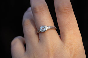 Spring Ring - Sterling Silver with Topaz