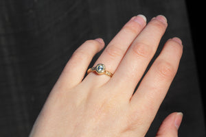 Neve Ring - 9ct Yellow Gold with Blue Topaz