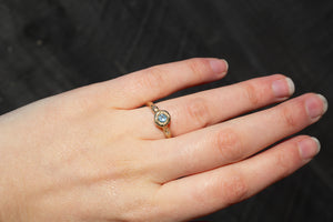 Neve Ring - 9ct Yellow Gold with Blue Topaz