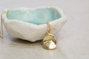 Water Drop Pendant - Yellow Gold