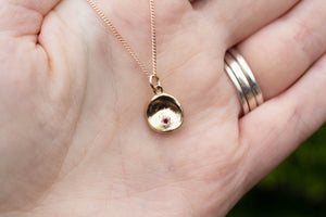 Water Drop Pendant - Yellow Gold