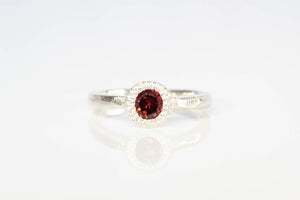 Pelagus Ring - Sterling Silver with Garnet