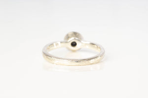 Pelagus Ring - Sterling Silver with Black Sapphire