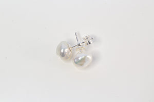 Keshi Pearl Studs - White - 8-9mm