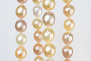 Semi-Baroque Pearl Necklace - 6-7mm- Natural