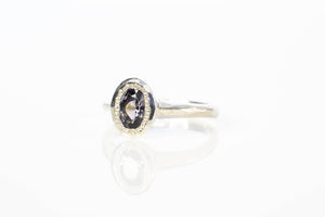 Nyx Ring - 9ct White Gold with Grey Spinel