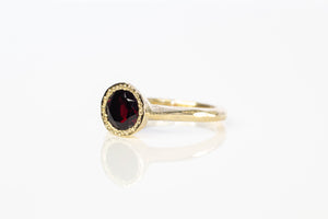 Lota Ring - 9ct Yellow Gold with Red Garnet