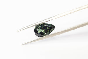 10.9x6.9mm 2.51 carat Pear-Cut Green Sapphire