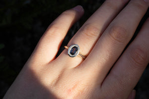 Nyx Ring - 9ct White Gold with Grey Spinel