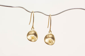 Water Drop Earrings - Yellow Gold