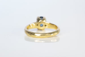 Eos Ring - 18ct Yellow Gold with Oval 1.44ct Blue Sapphire