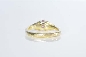 Damo Ring - 14ct Yellow Gold with Pink Malaya Garnet