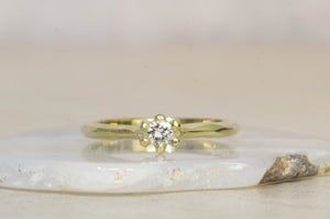 Seed Ring - 14ct Yellow Gold with Diamond