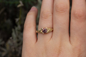 Damo Ring - 14ct Yellow Gold with Pink Malaya Garnet