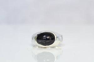 Signet Ring - Silver with Star Diopside