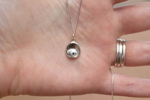 Water Drop Pendant - White Gold