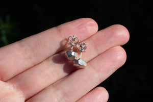 Boulder Studs - 9ct White Gold