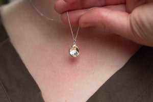 Water Drop Pendant - White Gold