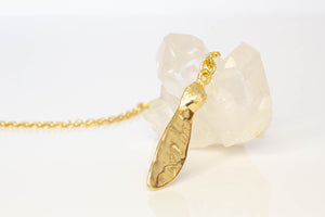 Sycamore Seed Necklace - Small - Gold Plated